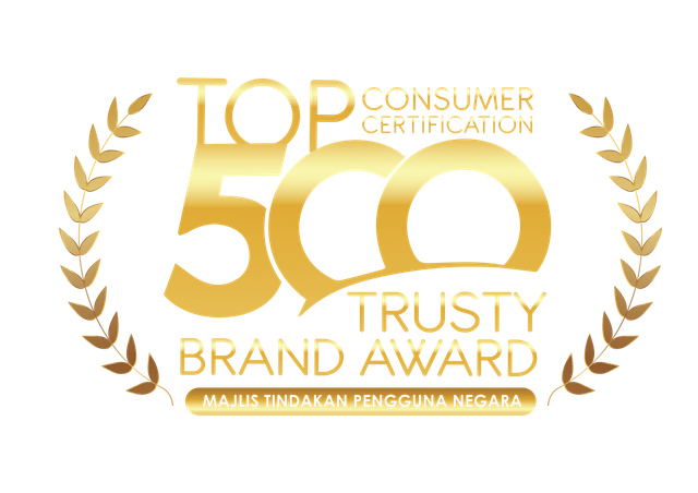 Top 500 Consumer Certification Trusty Brand Award